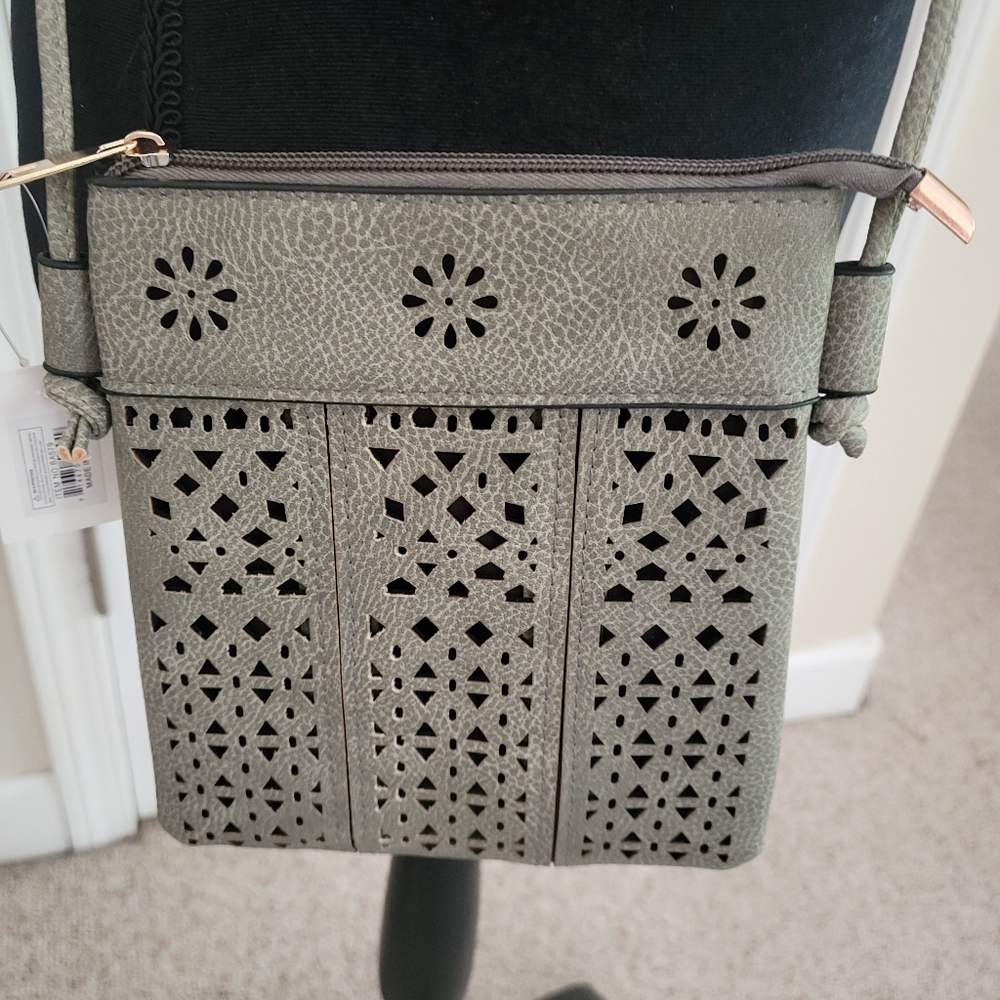 SOLD NWT Vegan Leather Crossbody Purse